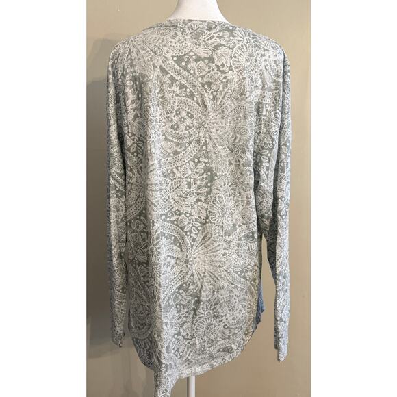 PERUVIAN CONNECTION 100% Pima Cotton Mandala Floral Print‎ Tee Size XL - Picture 3 of 6